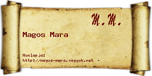 Magos Mara névjegykártya